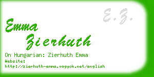 emma zierhuth business card